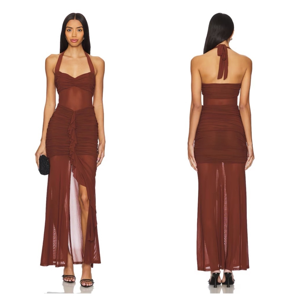Runaway The Label Tallula Maxi Dress in Espresso Size S